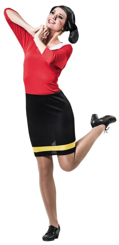 Disfraz de Olivia de Popeye para Mujer Cuentos y Dibujos Animados El Rey del Carnaval